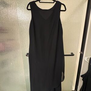 R&K Black Sleeveless Midi Dress